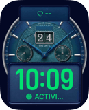 Big Date Teal watch face preview for Apple Watch