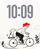 Bike Sketch watch face preview for Apple Watch