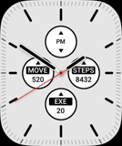 Black on White watch face preview image for Apple Watch