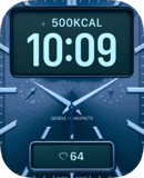 Blue Atelier watch face preview for Apple Watch