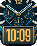 Blue Chrono watch face preview for Apple Watch