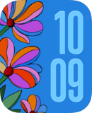 Blue Daisies watch face preview for Apple Watch