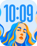 Blue Muse watch face preview for Apple Watch