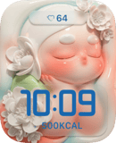 Blush Angel Bloom watch face preview for Apple Watch