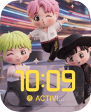 BTS Chibi Trio watch face preview for Apple Watch