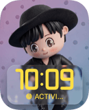 BTS V Noir watch face preview for Apple Watch