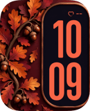 Burgundy Oak Apple Watch face - Nature