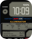 Casio Illuminator watch face preview for Apple Watch