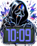 Chrome Ghostface watch face preview for Apple Watch