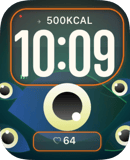 Curious Eyes watch face preview for Apple Watch
