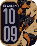 Dachshund Dog Pattern watch face preview for Apple Watch
