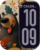 Dog Autumn Doodle watch face preview for Apple Watch