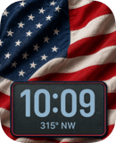 Draped Flag watch face preview for Apple Watch