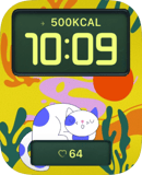 Dreamy Cat watch face preview for Apple Watch