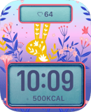 Easter Bloom Bunny watch face preview for Apple Watch