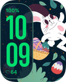 Easter Bunny Hop watch face preview for Apple Watch