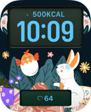 Easter Friends watch face preview for Apple Watch