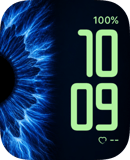 Electric Iris watch face preview for Apple Watch
