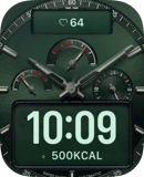 Emerald Chronograph watch face preview for Apple Watch