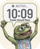 Feels Good Pepe watch face preview for Apple Watch