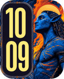 Fire Ice Warrior watch face preview for Apple Watch