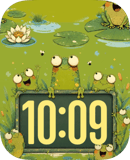 Frog Pond Friends watch face preview for Apple Watch