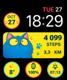 Fuzzball watch face preview image for Apple Watch
