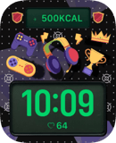 Gamer Night watch face preview for Apple Watch