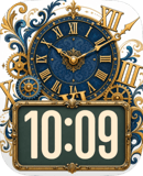Gilded Gears watch face preview for Apple Watch