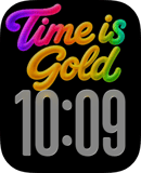 Golden Time watch face preview image for Apple Watch