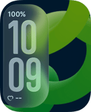 Green Glow watch face preview for Apple Watch