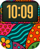 Groovy Garden watch face preview for Apple Watch