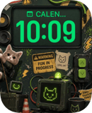 Grunge Cat watch face preview for Apple Watch