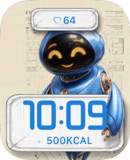 Happy Bot Blueprint watch face preview for Apple Watch