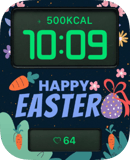 Happy Easter watch face preview for Apple Watch