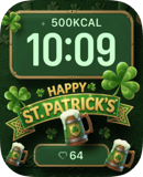 St. Patrick's watch face preview for Apple Watch