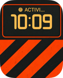 Hazard Stripes watch face preview image for Apple Watch