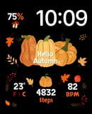 Hello Autumn Duo watch face preview for Apple Watch