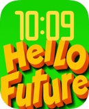 Hello Future watch face preview image for Apple Watch