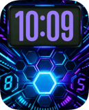 Hex Glow watch face preview for Apple Watch