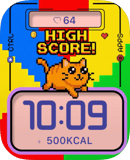 pixel cat watch face preview for Apple Watch