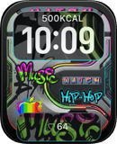 hip hop neon watch face preview for Apple Watch