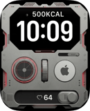 Industrial Apple Console watch face preview for Apple Watch