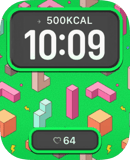 Isometric Candy Blocks watch face preview for Apple Watch