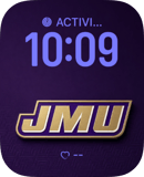 JMU Dukes watch face preview for Apple Watch