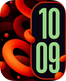 Lava Ribbon watch face preview for Apple Watch