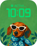 Leafy Hound watch face preview image for Apple Watch