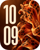 Leopard Bloom watch face preview image for Apple Watch