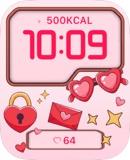 valentines day watch face preview for Apple Watch