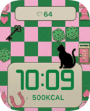 Lucky Charm Cat watch face preview for Apple Watch